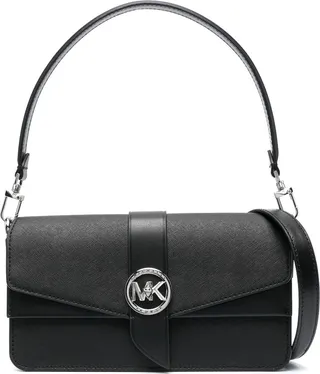 Logo-Plaque Leather Tote Bag
