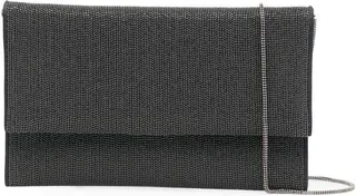 Black Crystal-Embellished Cross Body Bag