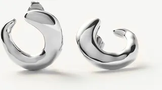 Molten Open Stud Earrings | Sterling Silver