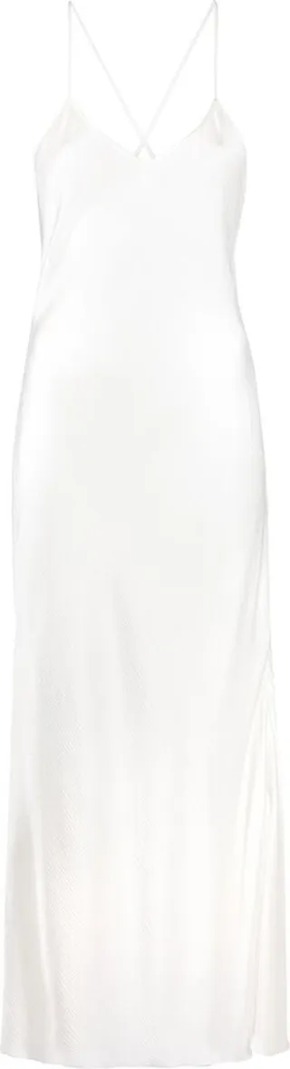 White Satin Slip Dress