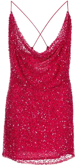 Sequin-Embellished Mini Dress