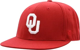 Men's Top of The World Crimson Oklahoma Sooners Team Color Fitted Hat
