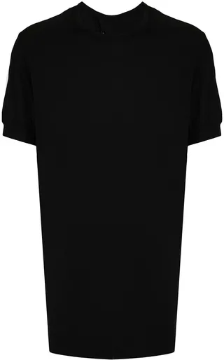 raw-cut hem cotton T-shirt