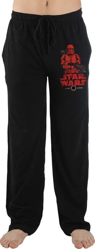 Star Wars Storm Trooper Mens Black Sleep Pajama Pants Sleepwear-X-Small