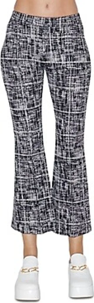 Rosetta Getty Pull On Cropped Flare Leg Pants