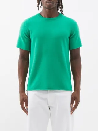 Stretch-cashmere T-shirt