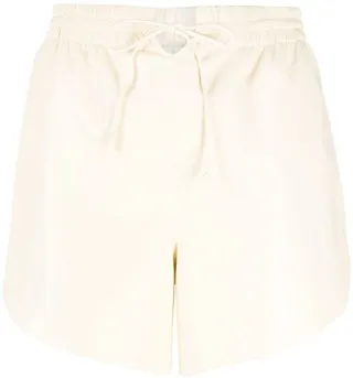 Leather-Effect Drawstring-Waist Shorts