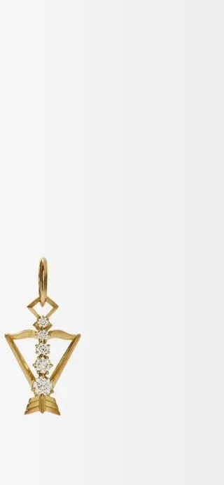 Sagittarius Diamond & 18kt Gold Zodiac Charm