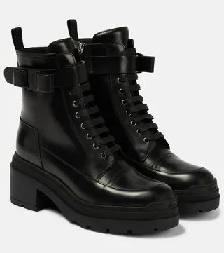 Lober lace-up leather ankle boots