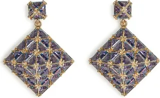 Swarovski Asymmetrical Designed Drop Earrings