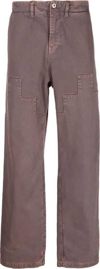 Cross straight-leg trousers