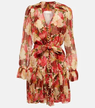 Floral crepe minidress