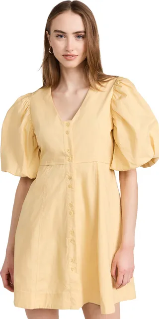 English Factory Buttons Detail Mini Dress