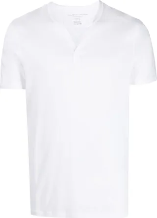 split-neck short-sleeve T-shirt