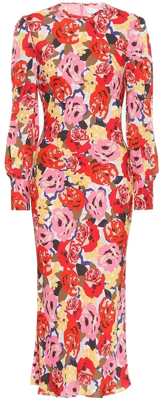 Blume crepe midi dress