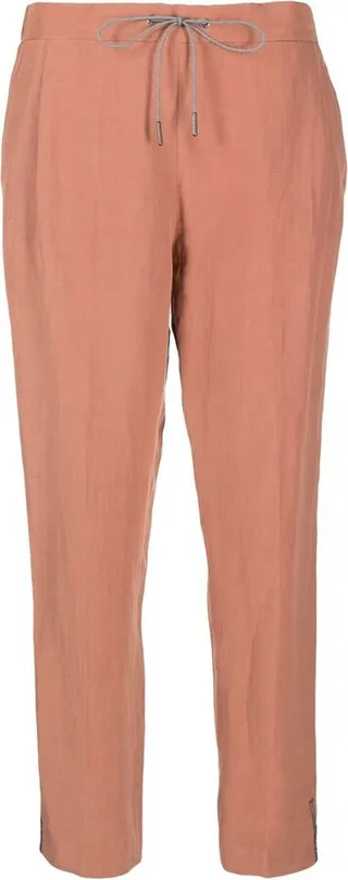 Drawstring Straight-Leg Trousers