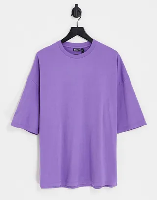 ASOS DESIGN oversized t-shirt in purple