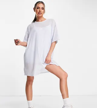 Puma organza mesh t-shirt dress in pale blue - exclusive to ASOS