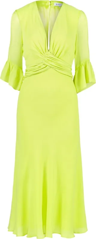 Libelula - Millie Dress Fluro Yellow Silk