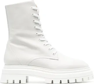 Leather Lace-Up Boots