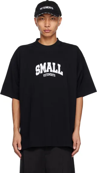 VETEMENTS Black 'Small' T-Shirt