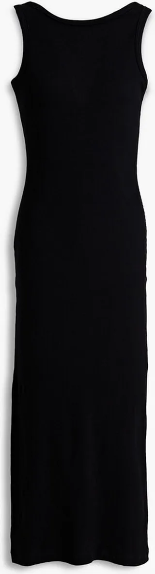Ribbed stretch-cotton jersey midi dress