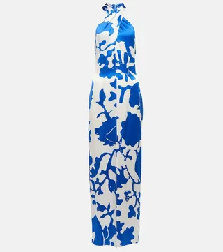 Vivi printed silk maxi dress