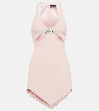 Embellished cutout minidress