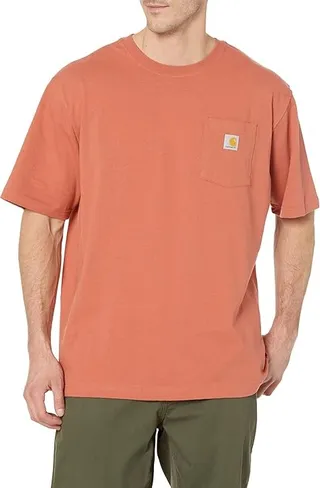 Carhartt Loose Fit Heavyweight Short Sleeve Pocket T-Shirt (Terracotta) Men's T Shirt