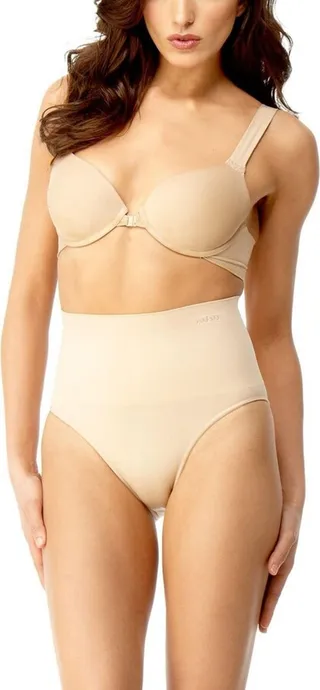MeMoi Plus Size High-Waisted Moderate Coverage Seamless Shaper Brief