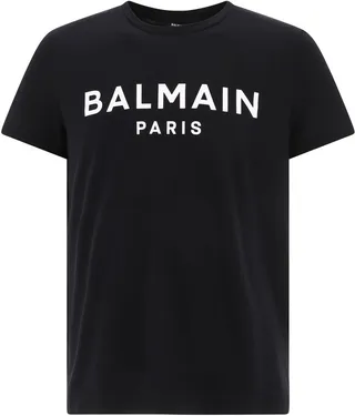 Balmain Logo Printed Crewneck T-Shirt