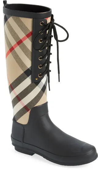 Simeon Check Waterproof Rain Boot