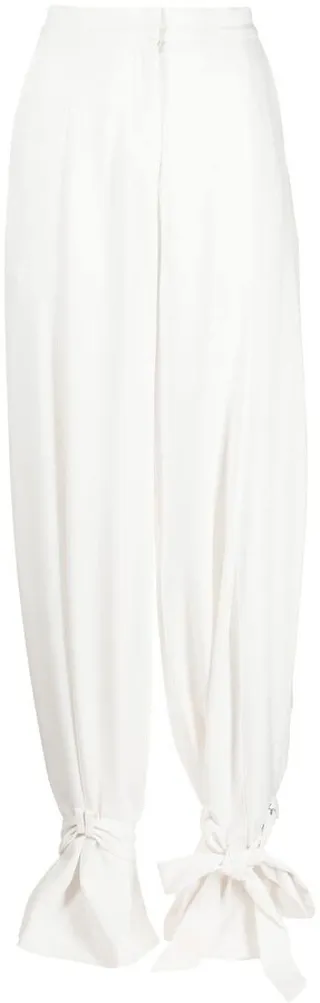 High-Waist Ankle-Strap Trousers