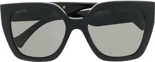 Striped Square-Frame Sunglasses