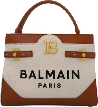 Balmain B-Buzz Logo Printed Tote Bag