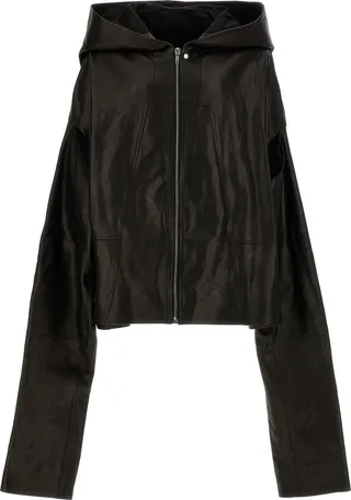 'flyproof Kaftan' Leather Jacket