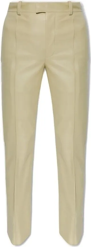 Bottega Veneta Straight-Leg Leather Trousers