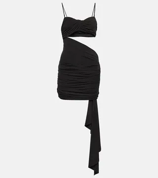 Cutout crepe minidress