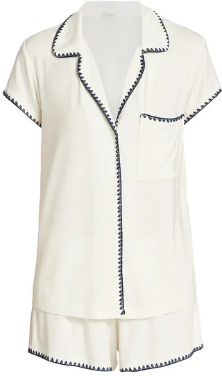 Frida 2-Piece Whip Stitch Pajama Set