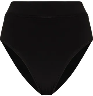 Logo-Print High-Rise Bikini Bottoms