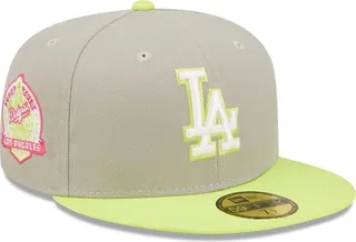 Men's New Era Gray and Green Los Angeles Dodgers 60th Anniversary Cyber 59FIFTY Fitted Hat