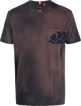 logo-print tie-dye T-shirt