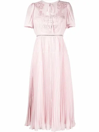 Broderie-Angliase Midi Dress