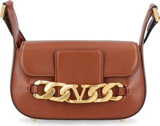 Valentino VLogo Plaque Chain-Link Shoulder Bag