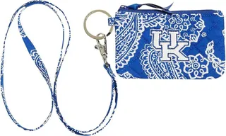 Vera Bradley Kentucky Wildcats Rain Garden Zip Id Lanyard