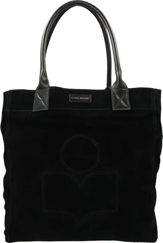 Isabel Marant Logo Patch Velvet Tote Bag