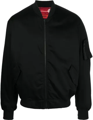 Zip-Detail Bomber Jacket