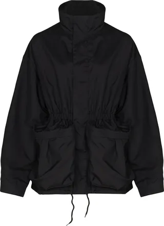 Drawstring-Waist Parka Coat