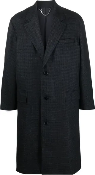 Notched-Lapel Single-Breasted Coat