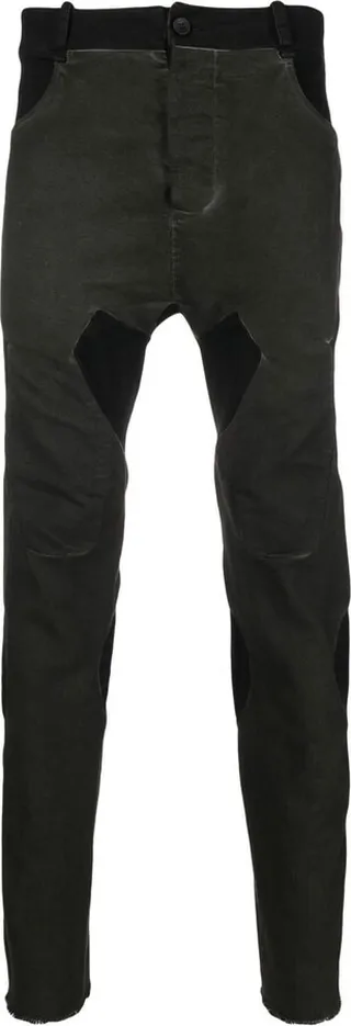 Patchwork-Detail Slim-Cut Trousers